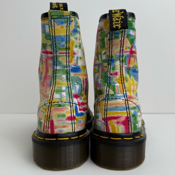 Vintage Dr. Martens England Rainbow Quaser 1460 White Leather MIE Boots UK 3 - Picture 12 of 16